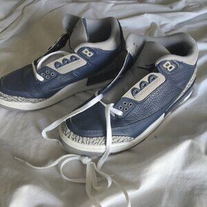 Jordan 3 Retro Georgetown - Midnight Navy/Cement Grey/White - 8M